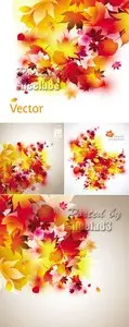 Abstract Autumn Leaves Vector