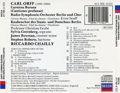 Riccardo Chailly, RSO Berlin und Chor - Carl Orff: Carmina Burana (1984)