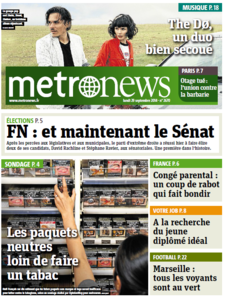 MetroNews Du Lundi 29 Septembre 2014