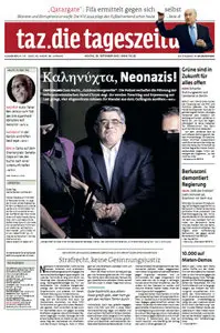 Tageszeitung TAZ vom 30 September 2013