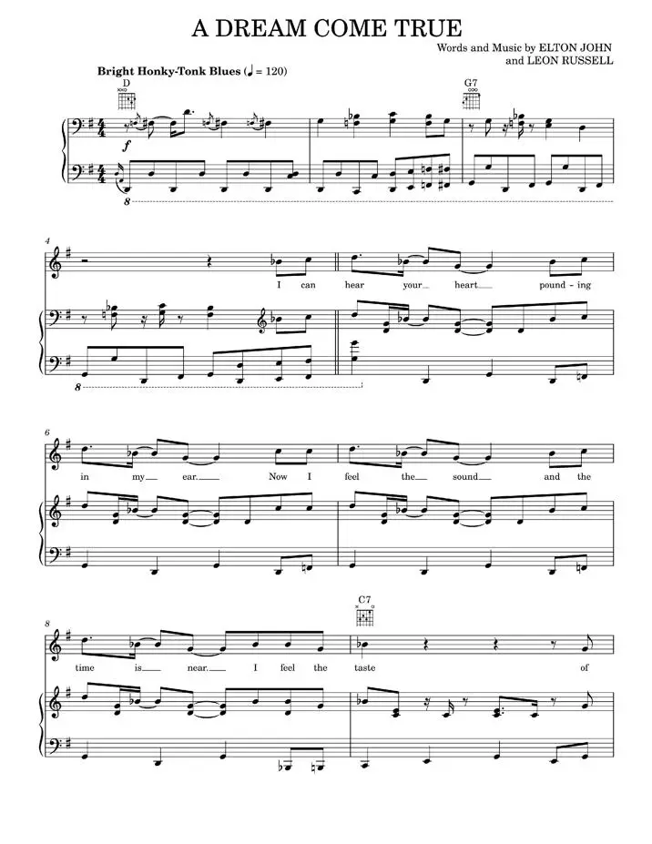 A Dream Come True - Elton John, Elton John & Leon Russell, Leon Russell (Piano-Vocal-Guitar)