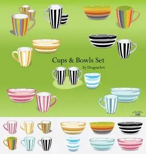 Cups and Bowls Vectors
