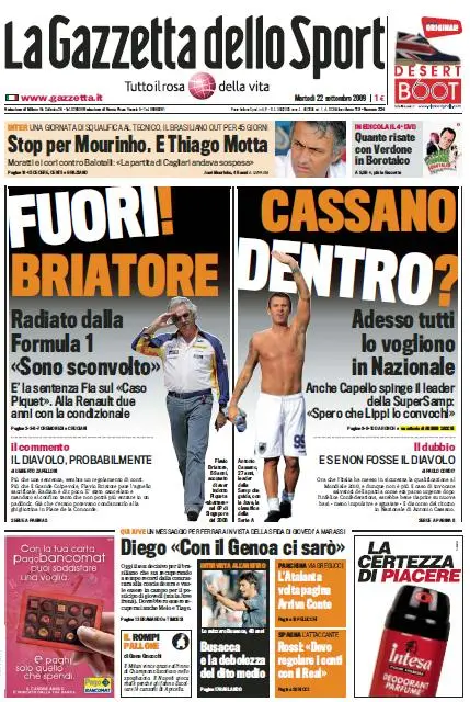 La Gazzetta dello Sport (22-09-09)