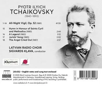 Sigvards Kļava, Latvian Radio Choir - Tchaikovsky: All-Night Vigil; Sacred Choral Works (2020)