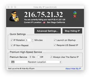 Hide My IP 6.2.40 Mac OS X