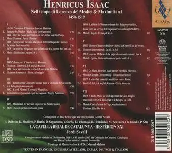 Jordi Savall - Henricus Isaac: Nel tempo di Lorenzo de Medici & Maximilian I (2017) [Official Digital Download 24/88]