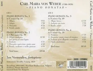 Jan Vermeulen - Weber: Piano Sonatas Complete (2CD) (2006)