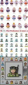 Vectors - Flat Profession Avatars 4