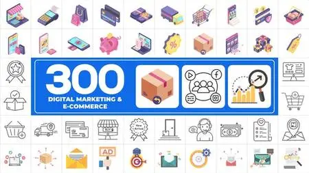 300 Icons Pack - Digital Marketing 46335430