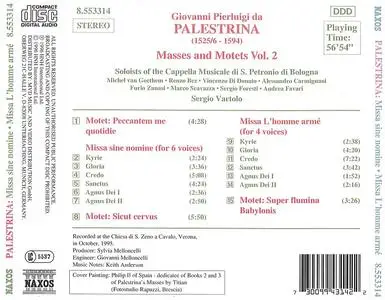Sergio Vartolo, Soloists of the Cappella Musicale di S. Petronio di Bologna - Palestrina: Missa sine nomine (1996)