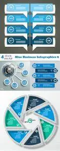 Vectors - Blue Business Infographics 8