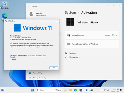 Windows 11 AIO 13in1 23H2 Build 22631.2715 (No TPM Required) Preactivated Multilingual November 2023