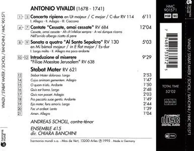 Andreas Scholl, Chiara Banchini, Ensemble 415 - Antonio Vivaldi: Stabat Mater (1995)