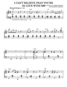 I Can't Believe That You're In Love With Me (arr. Brent Edstrom) - Jimmy McHugh (Piano Solo)