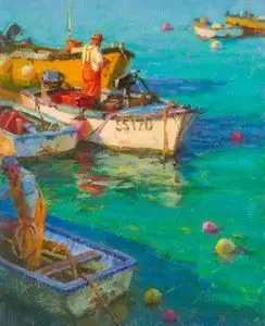 Painting of artist Ned Mueller (1940)