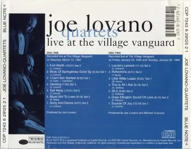 Joe Lovano - Quartets: Live At The Village Vanguard (1995) {2CD Set Blue Note CDP 7243 8 29125 2 1 rec 1994-95}