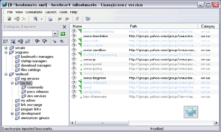 hexilesoft inBookmarks 1.55.205