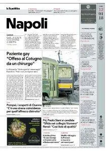 la Repubblica Napoli - 12 Gennaio 2018