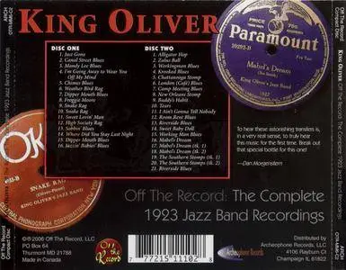 King Oliver - Off The Record: The Complete 1923 Jazz Band Recordings (2006) {2CD Off The Record-Archeophone ARCH OTR-MM 6-C2}