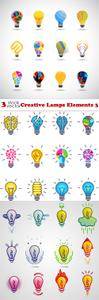 Vectors - Creative Lamps Elements 3
