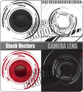 Stock Vector: Camera lens