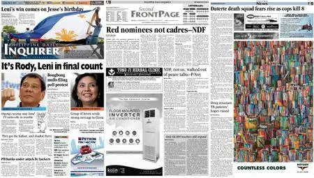 Philippine Daily Inquirer – May 28, 2016