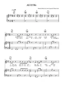 All Of Me - John Legend (Piano-Vocal-Guitar)