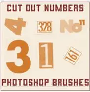 Number Brushes for Photoshop 