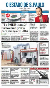 Jornal O Estado de São Paulo - 14 de outubro 2012 - Domingo