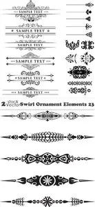 Vectors - Swirl Ornament Elements 23