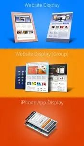 Website Iphone 3D Display Mock-up Templates