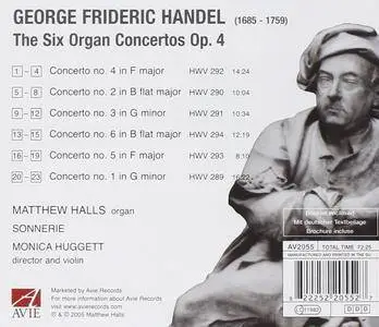 Sonnerie, Matthew Halls, Monica Huggett - Handel: Six Organ Concertos Op. 4 (2006)