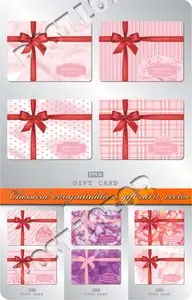 Classical congratulation gift card vector