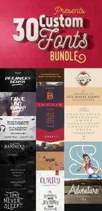 30 Custom Fonts Bundle