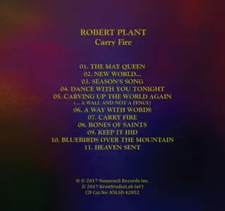 Robert Plant - Carry Fire (2017) [BOOTLEG]