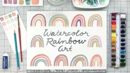 Watercolor Rainbow Art - for Beginners