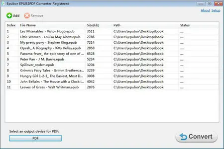Epubor EPUB to PDF Converter 2.1.0