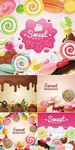 Sweets Backgrounds Vector