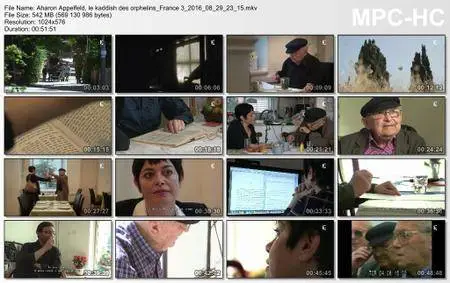 (Fr3) Aharon Appelfeld, le kaddish des orphelins (2016)