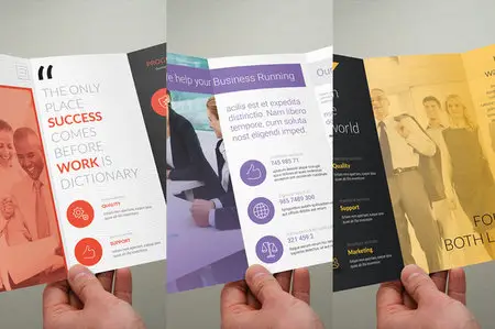 CreativeMarket - Bundle - 3 Trifold Business Brochure