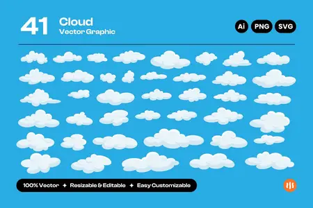 EE - White Cloud Vector Collection 9LSCNSS