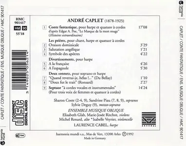 Ensemble Musique Oblique - André Caplet: Conte Fantastique, Septuor, Prières (1992)