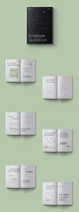 Minimalist Employee Guidebook / Handbook Template MP3P5LM