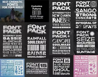 70+ Best Cinematic Fonts Pack