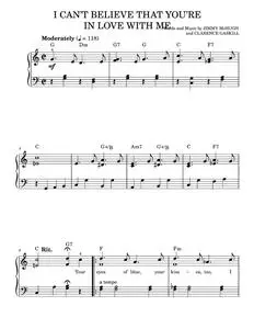 I Can't Believe That You're In Love With Me - Jimmy McHugh (Easy Piano)