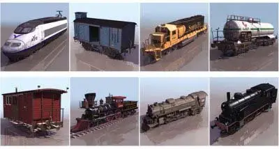 Trains 3D models (10 models)
