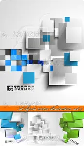 3d objects vector background set 4