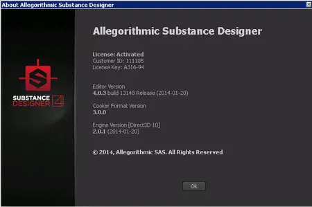 Allegorithmic Substance Designer 4.0.3 build 13148 (Win/Mac)