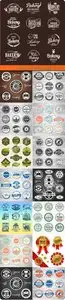 Commercial labels and badges vector 20