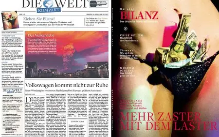 Die Welt kompakt (+ Beilage: Bilanz Mai 05/2015) vom Freitag, 24. April 2015